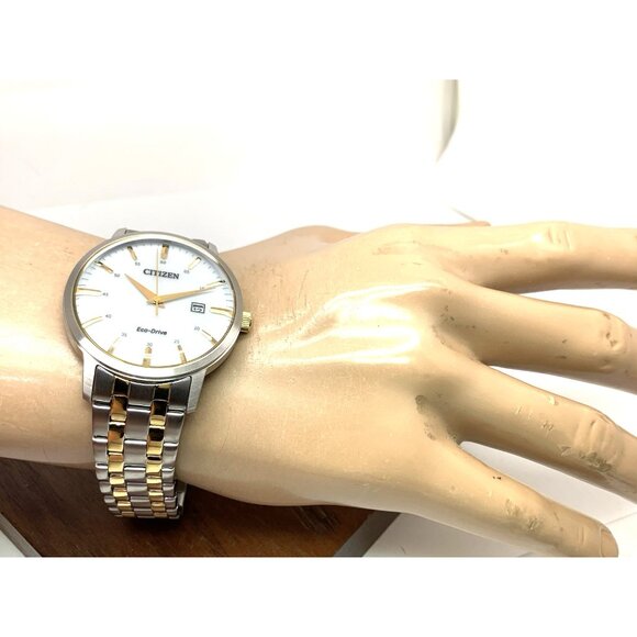 Citizen Men's Watch BM7464-52H Eco Drive White Dial Two Tone Steel 40mm - Picture 5 of 14